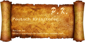 Peutsch Krisztofer névjegykártya